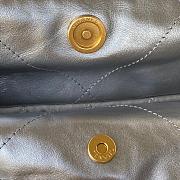 Chanel 22 Handbag Metallic Calfskin & Silver-Tone Metalsilver 39 × 42 × 8 cm AS3261 - 6