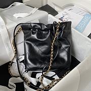 Chanel 22 Mini Handbag Shiny Calfskin & Gold-Tone Metal Black 20 × 19 × 6 Cm AS3980 - 5