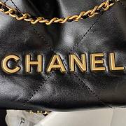 Chanel 22 Mini Handbag Shiny Calfskin & Gold-Tone Metal Black 20 × 19 × 6 Cm AS3980 - 4