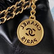 Chanel 22 Mini Handbag Shiny Calfskin & Gold-Tone Metal Black 20 × 19 × 6 Cm AS3980 - 2