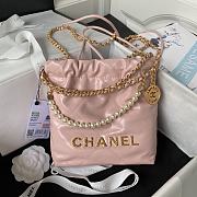Chanel 22 Mini Handbag Shiny Calfskin & Gold-Tone Metal light Pink 20 × 19 × 6 Cm AS3980 - 1