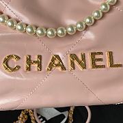 Chanel 22 Mini Handbag Shiny Calfskin & Gold-Tone Metal light Pink 20 × 19 × 6 Cm AS3980 - 5