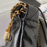 Chanel 22 Mini Handbag Shiny Crumpled Calfskin & Gold-Tone Metal Black 20 × 19 × 6 Cm AS3980 - 6