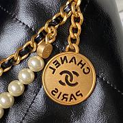 Chanel 22 Mini Handbag Shiny Crumpled Calfskin & Gold-Tone Metal Black 20 × 19 × 6 Cm AS3980 - 3