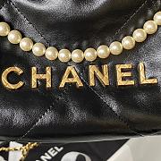 Chanel 22 Mini Handbag Shiny Crumpled Calfskin & Gold-Tone Metal Black 20 × 19 × 6 Cm AS3980 - 2