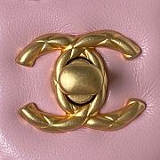 Chanel Small Vanity Case Tweed, Lambskin & Gold-Tone Metalpink & Ecru 12.5 × 15 × 8 cm AS3973 - 6