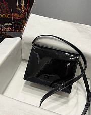 DG Patent leather Logo Bag Crossbody Black Bag - 5