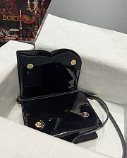 DG Patent leather Logo Bag Crossbody Black Bag - 3