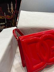 DG Patent Leather Logo Bag Crossbody Red Bag - 6