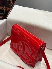 DG Patent Leather Logo Bag Crossbody Red Bag - 4
