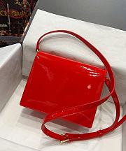 DG Patent Leather Logo Bag Crossbody Red Bag - 3