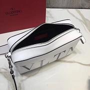 Valentino Leather Crossbody WhiteBlack Bag 23x7x14cm - 2