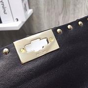 Valentino Medium Nappa Rockstud Spike Black Bag - 4