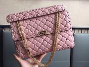 Valentino Medium Nappa Rockstud Spike Candy Rose Bag - 1