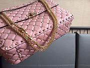 Valentino Medium Nappa Rockstud Spike Candy Rose Bag - 2