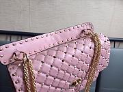 Valentino Medium Nappa Rockstud Spike Candy Rose Bag - 2