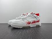 OFF-WHITE Out Of Office OOO Low Tops For Walking White White Red FW21 - 1