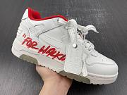 OFF-WHITE Out Of Office OOO Low Tops For Walking White White Red FW21 - 3