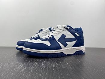 Off-White Out Of Office OOO Low Tops White Dark Blue
