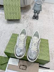 Gucci MAC80 Sneaker Silver and White Like Auth - 1