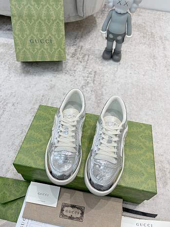 Gucci MAC80 Sneaker Silver and White Like Auth