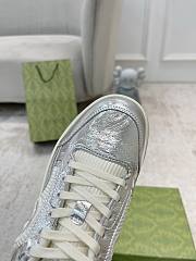 Gucci MAC80 Sneaker Silver and White Like Auth - 4