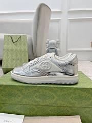 Gucci MAC80 Sneaker Silver and White Like Auth - 2