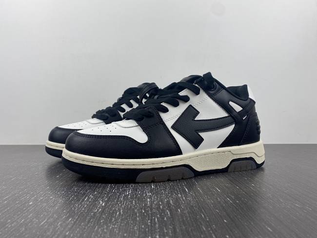 OFF-WHITE Out Of Office OOO Low Tops White Black White OMIA189C99LEA0011004OMIA189S22LEA001010 - 1