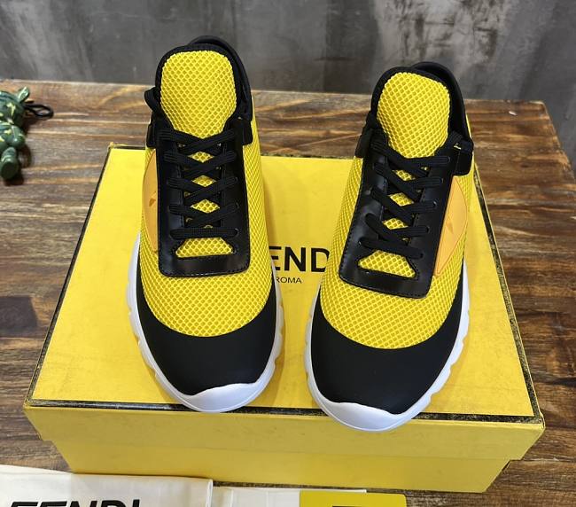 Fendi 7e1292 A9sp Tech Mesh Running Sneakers - Yellow - 1