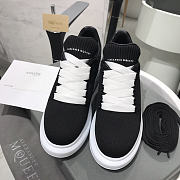 Alexander McQueen Black Knit Oversized Sneakers - 1