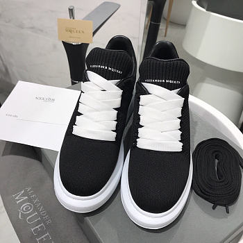 Alexander McQueen Black Knit Oversized Sneakers