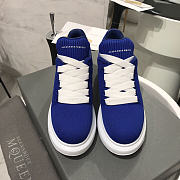 Alexander McQueen Blue Knit Oversized Sneakers - 1