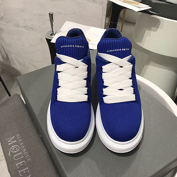 Alexander McQueen Blue Knit Oversized Sneakers