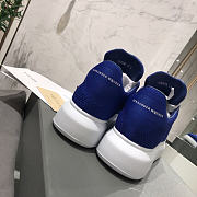 Alexander McQueen Blue Knit Oversized Sneakers - 5