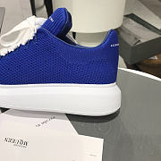 Alexander McQueen Blue Knit Oversized Sneakers - 3