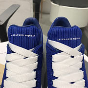 Alexander McQueen Blue Knit Oversized Sneakers - 2