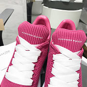 Alexander McQueen Pink Knit Oversized Sneakers - 4