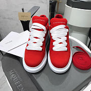 Alexander McQueen Red Knit Oversized Sneakers - 1