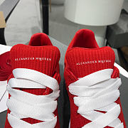 Alexander McQueen Red Knit Oversized Sneakers - 6