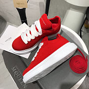 Alexander McQueen Red Knit Oversized Sneakers - 4