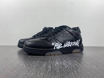 OFF-WHITE Out Of Office OOO For Walking Low Tops Black White (SS22) OMIA189C99LEA0021001