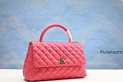 Chanel Coco Top Handle Handbag Pink 29x18x12cm - 1