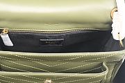 Niki Medium Ysl Monogram Quilted Calf Flap Shoulder Bag In Green - 5