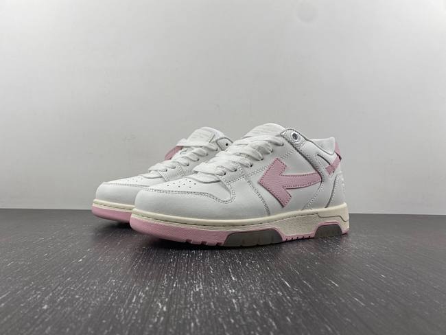 OFF-WHITE Out Of Office OOO Low Tops White Light Pink (Women's) OWIA259F21LEA0010130 - 1