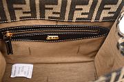 Fendi Brown Zucca Canvas & Calfskin Leather Vintage Top Handle Shoulder Bag - 2