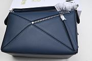 LOEWE Puzzle Leather Shoulder Bag In Dark Blue - 4