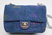 Chanel Flap Bag Small Blue/Multicolor 5.5H 9W 3.1D - 6