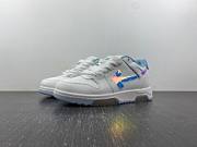 OFF-WHITE Out Of Office OOO Low Tops White Iridescent Blue OMIA189F21LEA0030181 - 1