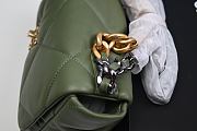 Chanel 19 Handbag Lambskin Gold-Tone Silver-Tone & Ruthenium-Finish Metal Green 26cm - 6