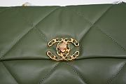 Chanel 19 Handbag Lambskin Gold-Tone Silver-Tone & Ruthenium-Finish Metal Green 26cm - 5